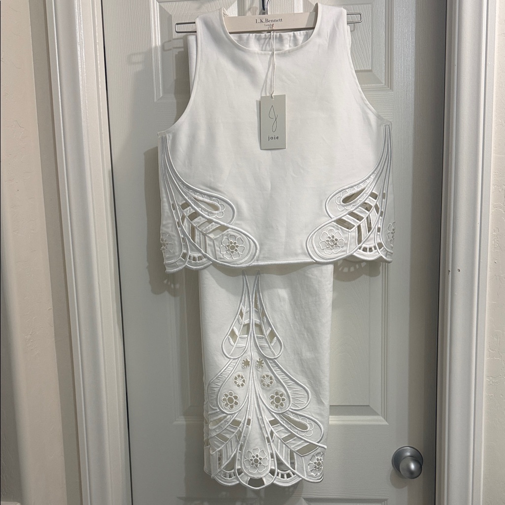 Joie White With Floral Cutouts